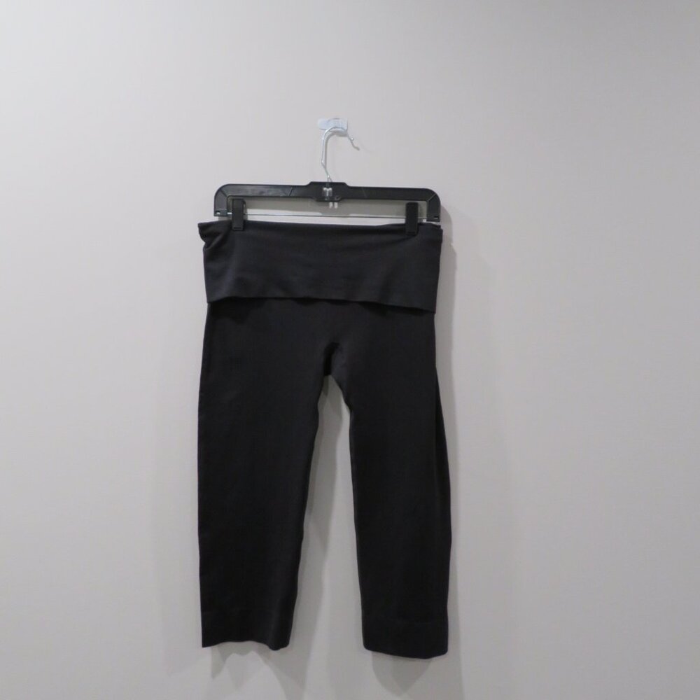 Athletic Essentials Black Fold Over Capri Leggings